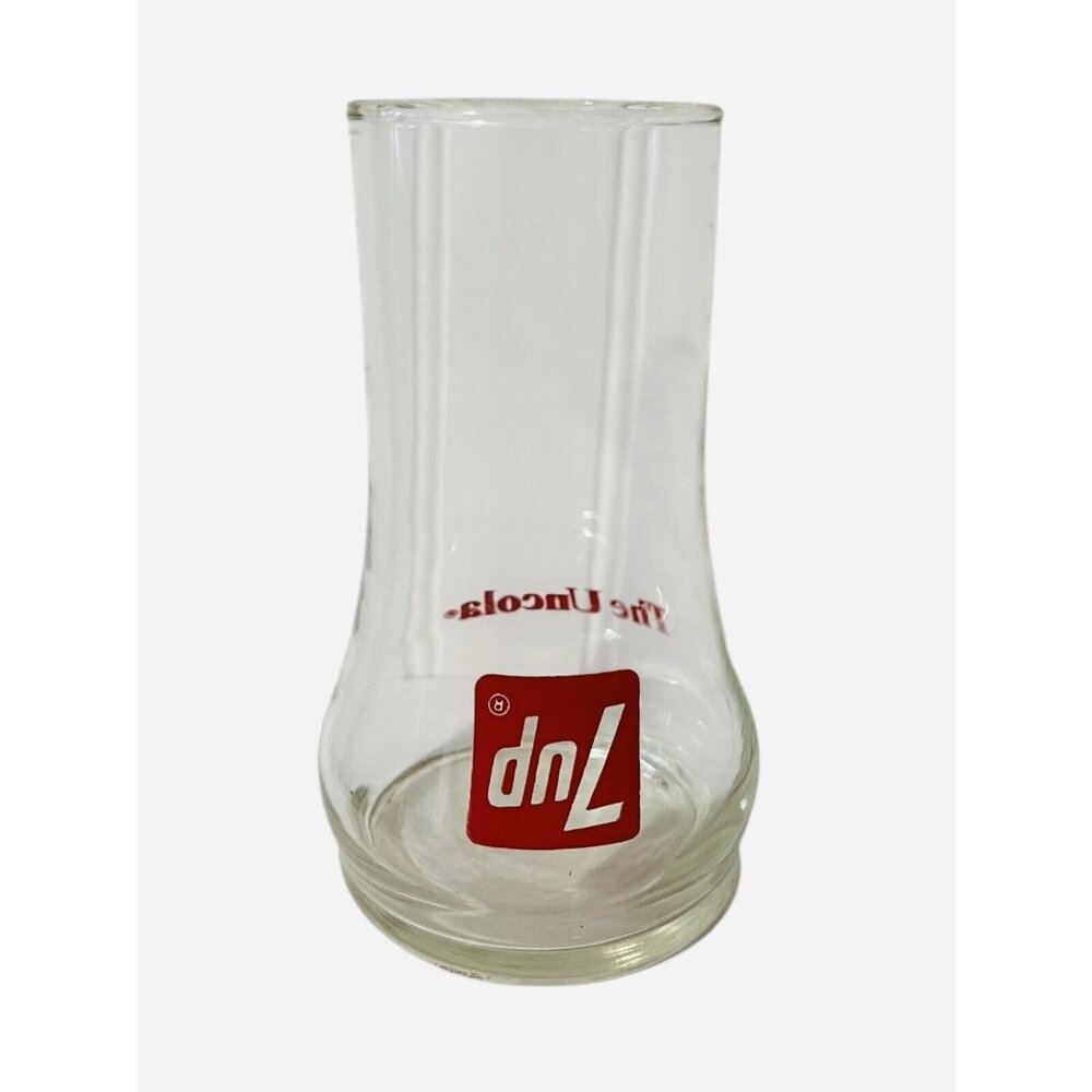 7UP Glass The‎ Uncola Collectible Upside-Down Drinking Advertising Vintage 1970s